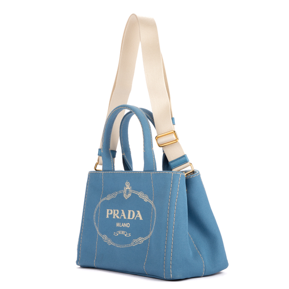 Prada Small Canapa Tote - Picture 3 of 7